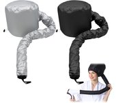 2 Piezas Gorro para Secador de Pelo, Accesorio de Capó Para Secador de Pelo Gorro Casco para Secado, Capucha Ajustable para Secador de Pelo de Mano para Secar, Rizar, Peinar y Acondicionar