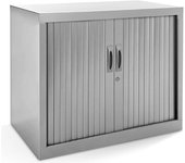 Armario Metálico Rocada | Archivador Muebles Oficina | Puertas Persiana | Estantes Ajustables | Cerradura | 80x45x70 Cm - Gris