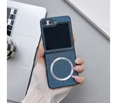 Linen Magsafe Case for Samsung Galaxy Z Flip 3 4 5 Z6 Flip6 Z5 Z4  Flip5 Flip 6 5 4 Magnetic Wireless Charging Ultrathin Cover