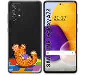 Tumundosmartphone Funda Gel Transparente para Samsung Galaxy A72 diseño Leopardo Dibujos