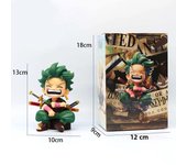 13cm Anime Figure One Piece Monkey D Luffy Roronoa Zoro Kawaii Toys Q Figural Nendoroid Car Decoration PVC Model Gift