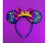 Mikcey Mouse Princess Headband Ears For Kids Rapunzel Hair Band Women Magic Hexagram Hair Accessories Girls Sequins Bow Headwear