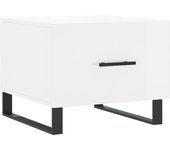 vidaXL Mesa de centro madera contrachapada 50x50x40 cm Blanco, Negro, Blanco brillante Mesita de Salón o Comedor o Auxiliar Mesa de Café Meuble Salón