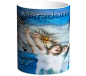 Taza Maradona. D10S. Futbol. Argentina. Boca. El pelusa. Barrilete cosmico Diego Armando