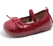 Unishuni Child Mary Janes Shoe Fashion Round Toe Ballet Flats Girl Party Dance Shoe Kids Soft Sole Casual Shoe with Elastic Band