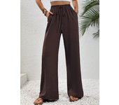 New autumn and winter versatile solid color floor length wide leg pants casual pants