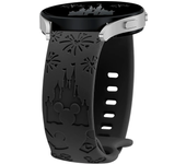 20mm Castle Floral Engraved Band for Samsung Galaxy Watch 7 6 5 4 Silicone Cute Fancy Sport Strap for Watch 5 Pro/Active 2