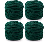 Hilo de Lana para tejer, 4x100g, Hilo multicolor para tejer a crochet, Hilo Gruesto y Suave para proyectos de hilo y Hacer bolas de sudadera