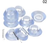 10pcs Clear Soft Furniture Chair Table Feet Leg Bottom Non-slip Anti-skid Glides Wooden Floor Protector Non-noise Screw on Pad
