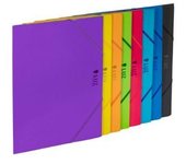 CARCHIVO - Carpeta Cartón con Goma - 3 Solapas - Tamaño Folio - Brillo Luz - Color Azul Marino 2033L11