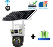 6K 12MP HD Solar Camera 4G SIM Card Wifi Outdoor IP Wireless Security CCTV Surveillance PTZ Night Vision PIR Human Detection Cam