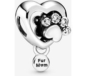 Charm Corazón Huella Pandora 798873C01 mujer plata circonita.