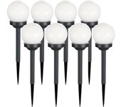 Mediawave tienda 8 piezas lámpara de bola de carga Solar 15cm pieza exterior jardín