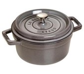 Staub round cast iron pot - Graphite, 2.2 ltr