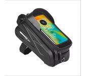 Bicycle Bag For Phone Cycling Top Front Tube Frame Bag Waterproof Case Storage Touch Screen MTB Tube Hard Shell Front Beam Bag
