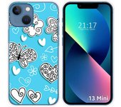 Funda Silicona compatible con iPhone 13 Mini (5.4) diseño Mariposas Dibujos