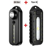 LED Red Blue Shoulder Worklight Police Flashlight Vest with Clamp USB Charging Lantern Rechargeable Flashlight Running Outdoor