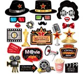 Hollywood Cinema Festival Party Photo Booth Props Movie Night Birthday Party Funny DIY Glasses Lips Photo Shoot Prop Decoration