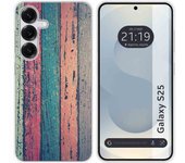 Tumundosmartphone Funda Silicona para Samsung Galaxy S25 5G diseño Madera 10 Dibujos