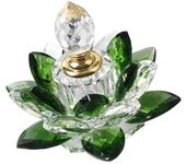 Botellas de Perfume de Cristal vacías, botella de Perfume de Cristal recargable en forma de Flor de Loto