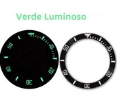 38MM C3 Super Luminous Black Blue Green Ceramics Bezel Sloping Diving Watch Insert Fit Sub Watch Case Insert Ring