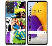 Tumundosmartphone Funda Gel Tpu para Samsung Galaxy A72 diseño Comic Dibujos
