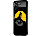 Black PC Hard Case For Samsung Galaxy Z Flip 4 3 5G Funda ZFlip4 Luxury Shockproof Back Phone Coque Batman LOGO