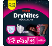 Huggies Drynites Pijama Pants Para Niña, Talla 3-4,4-7,8-15