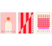 Set de 3 cuadros calidad premium con marco de madera - 30x40 cm o 50x70 cm - POSTER LAB