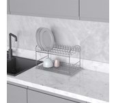 Escurreplatos para encimera suprastar, 435x270x275mm, acero, cromado