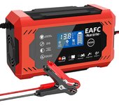 Cargador de Batería de Coche de Pantalla Grande 6A 12V Reparación Inteligente para Barerías de Plomo Ácido Hecho en 62mm