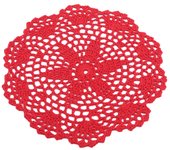 20cm Round Placemat Cup Coaster Mug Kitchen Christmas Table Place Mat Cloth Lace Crochet Tea Coffee Pan Doily Handmade Pad
