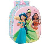 SAFTA  MOCHILA 3D GUARDERIA 33CM PRINCESAS DISNEY MOCHILAS 3D PRINCESAS DISNEY 10x27x33 Cms.