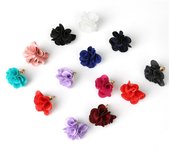 10pcs/lot 3x2.5cm Fabric Flower Tassel Pendants for Keychain Cellphone Straps Earring Making Accessories / Jewelry Finding