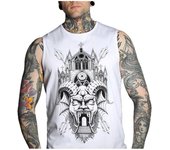 Camiseta Sin Mangas de Baloncesto Temple Blanco Hombre  HYRAW  SU24-M08