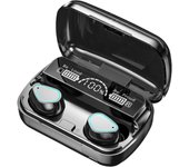 Auriculares inalámbricos, auriculares inalámbricos, estéreo de alta fidelidad, graves profundos, Bluetooth 5.3, control táctil, reducción de ruido, mini auriculares con micrófono, auriculares internos, pantalla LED con protección de agua IP7