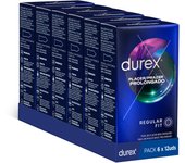 Durex - Condones Placer Prolongado, Pack de 72 Preservativos para Sexo Seguro. Perímetro Regular, Grosor Medio. 6 Cajitas