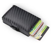 Antitheft Rfid Credit Card Holder Wallets Men Leather Aluminum Box Metal Male Purse Bag Small Cardholder Case Minimalist Wallet