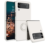 Luxury Ring Stand Magnetic Phone Case for Samsung Galaxy Z Flip 5 4 Flip 3 Bracket Skin Feel Silicone Cover for Samsung Z Flip6