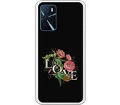 Funda compatible con Oppo A16 - tatoo rosa efecto bordado