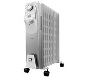 Cecotec 5890 ReadyWarm 11000 Space 360 Radiador de aceite de 11 módulos 2500 W y tecnología 360º con 3 niveles de potencia cobertura de 28 m² recogecables.