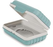 Jabonera portátil para Ducha (paquete de 1), de viaje con tapa para Gimnasio jabonera, artículos Esenciales para acampar, artículos de tocador de viaje, portátil, a prueba de fugas, Azul