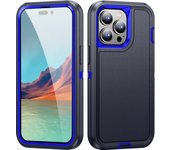 Reinforced Armored 3-in-1 Fall-proof Case for Apple iPhone16 15 14 13 12 11Pro Max Xs XR 7 8Plus providing maximum protection