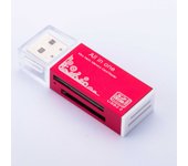 Lector de tarjetas micro SD, adaptador de lector de tarjetas SD 4 en 1 a USB, lector de tarjetas de memoria para MS Duo/Pro, tarjeta M2, SDXC, SDHC, MMC, RS-MMC, Micro SDXC, Micro SDHC y tarjeta TF