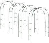Tectake - Arco para enredaderas aprox. 240 cm  Soporte firme y estable para sus plantas  Resistente al Exterior  Altura: aprox. 240 cm, Ancho: aprox. 140 cm, Fondo: aprox. 40 cm