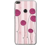 Tumundosmartphone Funda Gel Tpu para Huawei P8 Lite 2017 Diseño Flores Vintage Dibujos