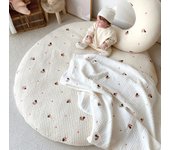 INS Nordic Cartoons Mat for Children Baby Play Mat Round Carpet Super Soft Playmat Newborn Photography Props Living Room Carpet