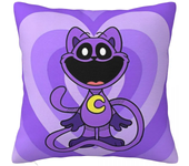 Smiling Catnap Heart Happy Pillowcase Printing Polyester Cushion Cover Decorations Cartoon Game Throw Pillow Case Cover 40*40cm
