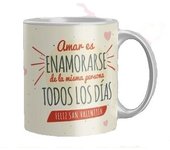 TAZA SAN VALENTIN NOVIOS MATRIMONIO PAREJA ANIVERSARIO CUMPLEAÑOS amiga Taza de Ceramica  desayuno regalo original amigos y decorativo ada y sus detalles