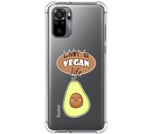 Tumundosmartphone Funda Silicona Antigolpes para Xiaomi Redmi Note 10 / 10S diseño Vegan Life Dibujos